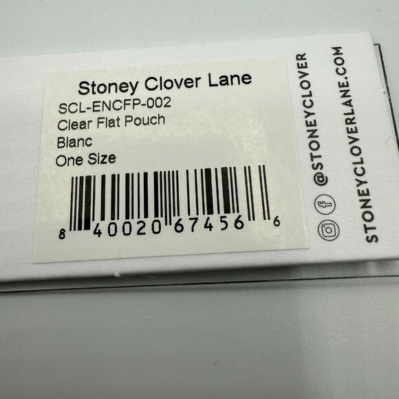 NWT Stoney Clover Lane Classic Clear/White Flat Pouch MSRP: $78 - Picture 4 of 5